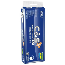 洁柔 蓝精品卷筒卫生纸 卷纸 四层  JJ048 140g 10卷/提