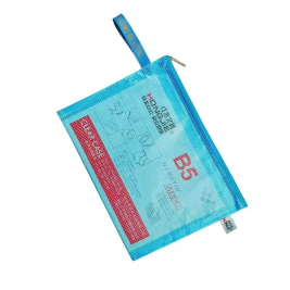 红杰 PVC网格拉链袋/文件袋 HJ-815-B5 12个/包