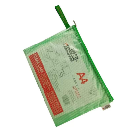 红杰 PVC网格拉链袋/文件袋 HJ-816-A4 12个/包