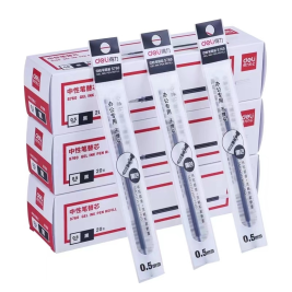 得力（deli） S760 通用中性笔芯 20支/盒（黑色、红色、蓝色）