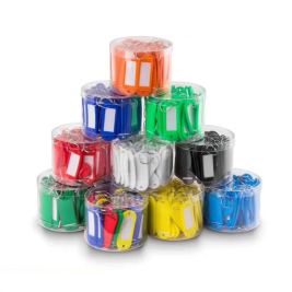 八旗 钥匙标记牌 钥匙扣 30个/筒（颜色随机）