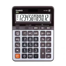 卡西欧 CASIO 12位数字显示办公计算器 GX-120B 大号