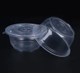 金群 加厚圆形一次性碗 S110 360ml 50套/包 带盖