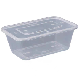 国产 PP一次性餐盒方形带盖 650ml 17*11.6*4.3cm (透明) 300个/箱