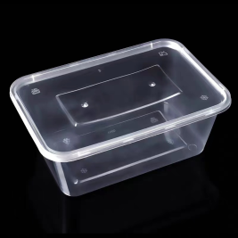 国产 PP一次性餐盒方形带盖 1000ml 17*11.6*6.5cm (透明) 300个/箱