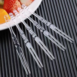 国产 一次性塑料水果叉 (透明) 250支/包