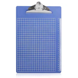 红杰 蓝色竖式板夹记事夹字板垫板文件夹 A4 H8902