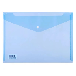 得力 deli 纽扣文件袋 5505 A4 (蓝色、白色) 10个/包 (颜色随机)