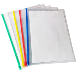 红杰 PVC透明拉边袋 A4 18C