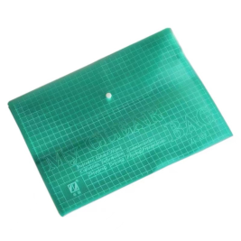 红杰 透明纽扣文件袋A4 18C 209A（绿色）20个/包