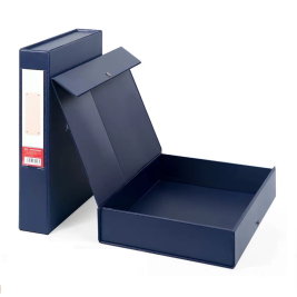 红杰 PVC磁扣式档案盒 H803A A4 55MM（深蓝）