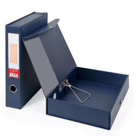 红杰 PVC档案盒磁扣式带压纸夹 H204A A4 55MM（深蓝）