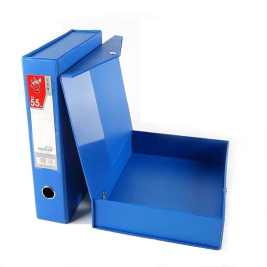 红杰 PVC磁扣式档案盒 H801 A4 55mm（蓝色）
