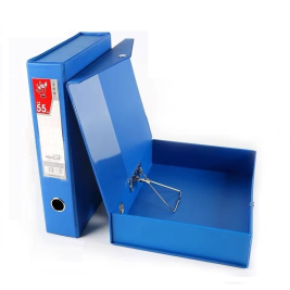 红杰 PVC档案盒磁扣式带压纸夹 H800 A4 55MM（蓝色）