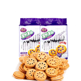 真巧 果酱夹心饼蓝莓味  680g/盒