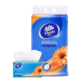 维达 vinda 超韧软包抽纸面巾纸 软抽纸  V2219 三层 S码 150抽/包 3包/提 16提/箱