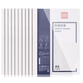 得力 deli  热熔封套 热熔封面 装订封皮 3867 6mm（10个装）装订36-50页