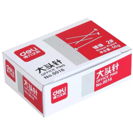 得力 deli 大头针 0016 24mm 50g/盒