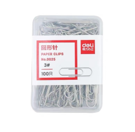 得力 deli 回形针 曲别针 0025 100枚/盒