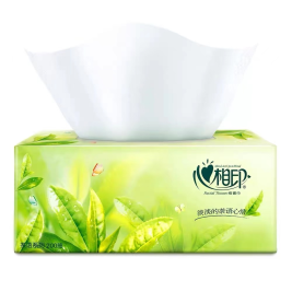 心相印 茶语系列盒装面巾纸 盒装抽纸 H200 双层 200抽/盒 3盒/提 12提/箱
