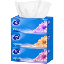 维达 vinda 盒装面巾纸 盒装抽纸 V2218 三层 130抽/盒 3盒/提 12提/箱