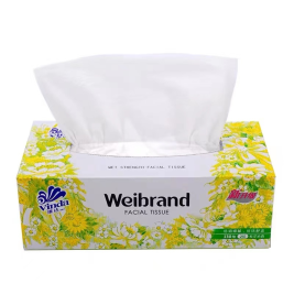 维达 vinda 威牌盒装面巾纸 盒装抽纸 V2002 三层 130抽/盒 5盒/提 10提/箱