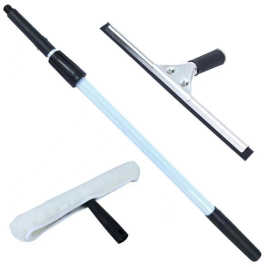 日通 不锈钢玻璃刮套装 1.2米伸缩杆+35CM玻璃刮+涂水器