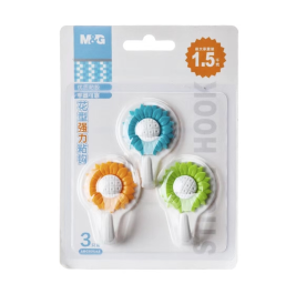 晨光 M＆G 花型强力粘钩 挂钩 3只装 ARC925A8 承重1.5kg