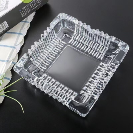 青苹果 玻璃烟灰缸 方形中号-15cm