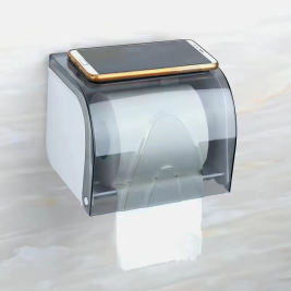 日通 塑料纸巾架 卷纸架（卷纸抽纸通用）灰色