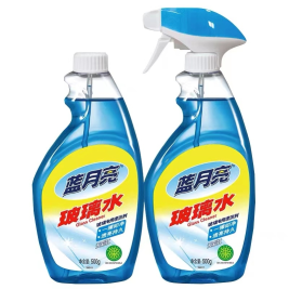 蓝月亮 bluemoon 玻璃清洁剂 玻璃水500g+玻璃水瓶补500g（瓶）2瓶/组