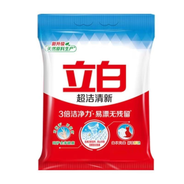 立白 无磷洗衣粉三倍洁净力超洁清新洗衣粉 500g/包