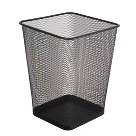红杰 黑色金属丝网垃圾桶垃圾篓纸篓 大号 300*270mm
