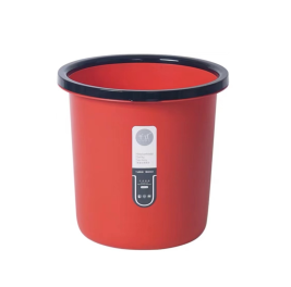 恒达 加厚纸篓带压圈式塑料垃圾桶 清洁桶 小号 3031 265*265mm（颜色随机）