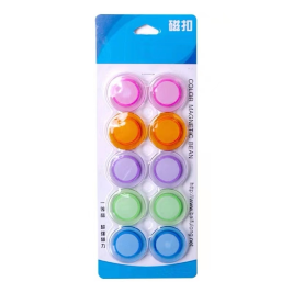 红杰 透明色白板磁粒30mm 10粒/排 7818