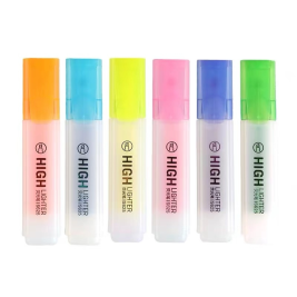 得力 deli 荧光笔 S625（六色：黄色 绿色 蓝色 粉色 紫色 橙色）10支/盒