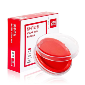 得力 deli 圆形快干印台 9863  红色
