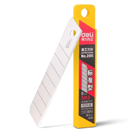 得力 deli 大号美工刀片 2011 18mm 10片/盒