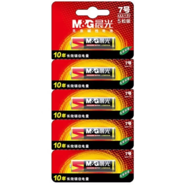 晨光 M＆G 晨光电池 碱性电池七号 7号 5粒/卡 ARC92566