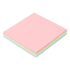 晨光四色报事贴便利贴多彩自粘便条纸便签纸易事贴 YS-10 76*76mm  (黄色、绿色、蓝色、粉红) 100页/本