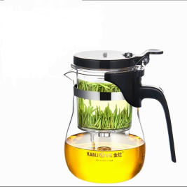金灶（KAMJOVE）飘逸杯玻璃茶壶办公家用茶道杯可过滤花茶壶茶具 K-203（600ml）