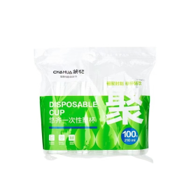 茶花 CHAHUA 一次性纸杯 杯子 308002 170ML 100个/包