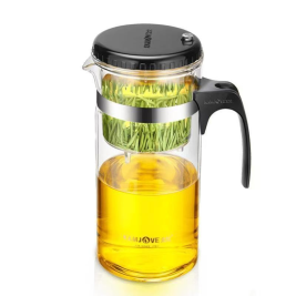 金灶（KAMJOVE）按压式飘逸杯玻璃茶壶办公家用茶道杯可过滤花茶壶茶具 TP-300（1200ml）