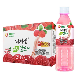 建桥 芦荟汁 0脂肪 （荔枝味）健康饮料 500ml*15