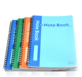 易利PP面 螺旋装订笔记本 A5/B5/A4 办公用品文具本子